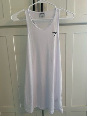 Gymshark White Racerback Training Tank Top Size Small